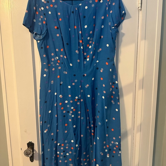 Boden Dresses & Skirts - Boden Blue Flutter Sleeve Midi Sundress